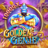 Golden Genie Arabian themed slot title art