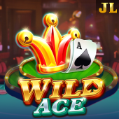 Wild Ace card themed slot title art